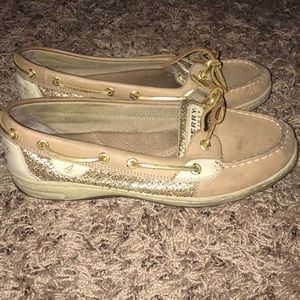 Gold sparkle Sperrys